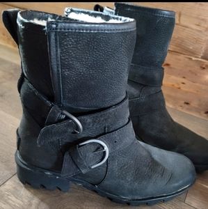 Sorel moto fleece lined boots